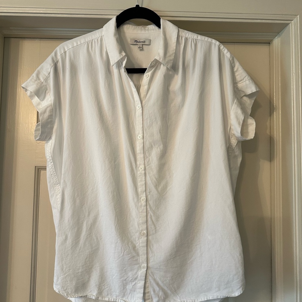 MADEWELL White Casual Button Down Shirt, size Small